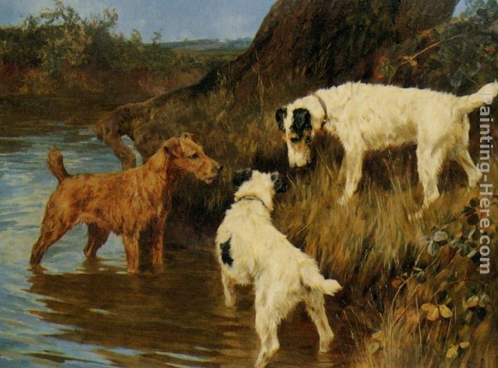 Arthur Wardle Three Terriers on the Scent